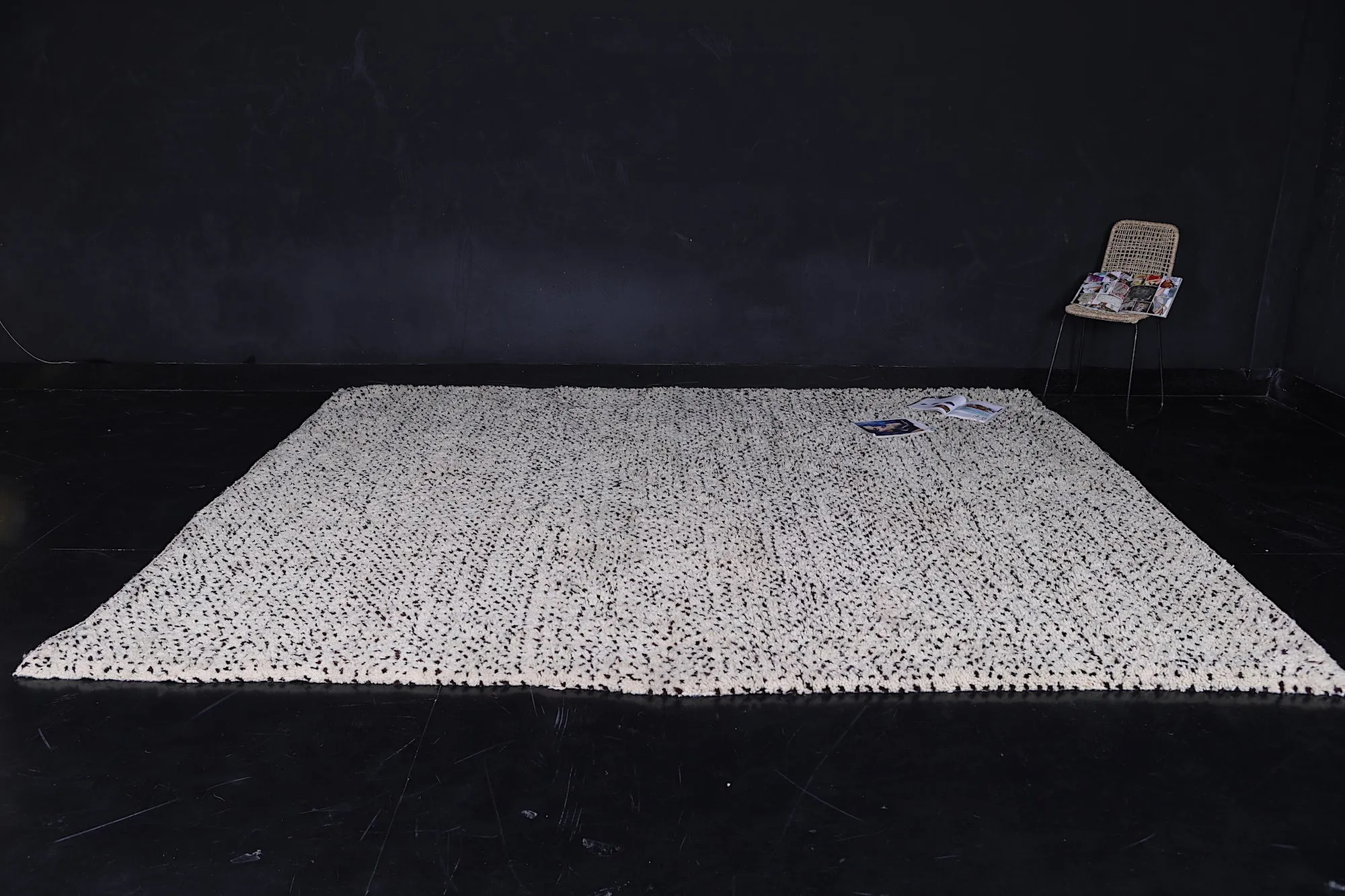 Moroccan solid rug - Handmade Berber area rug