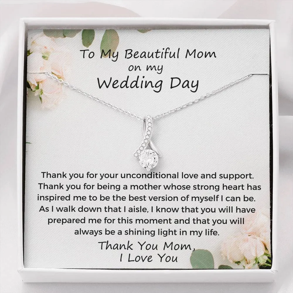 Mother Of The Bride Gift Necklace - Thank You Mom