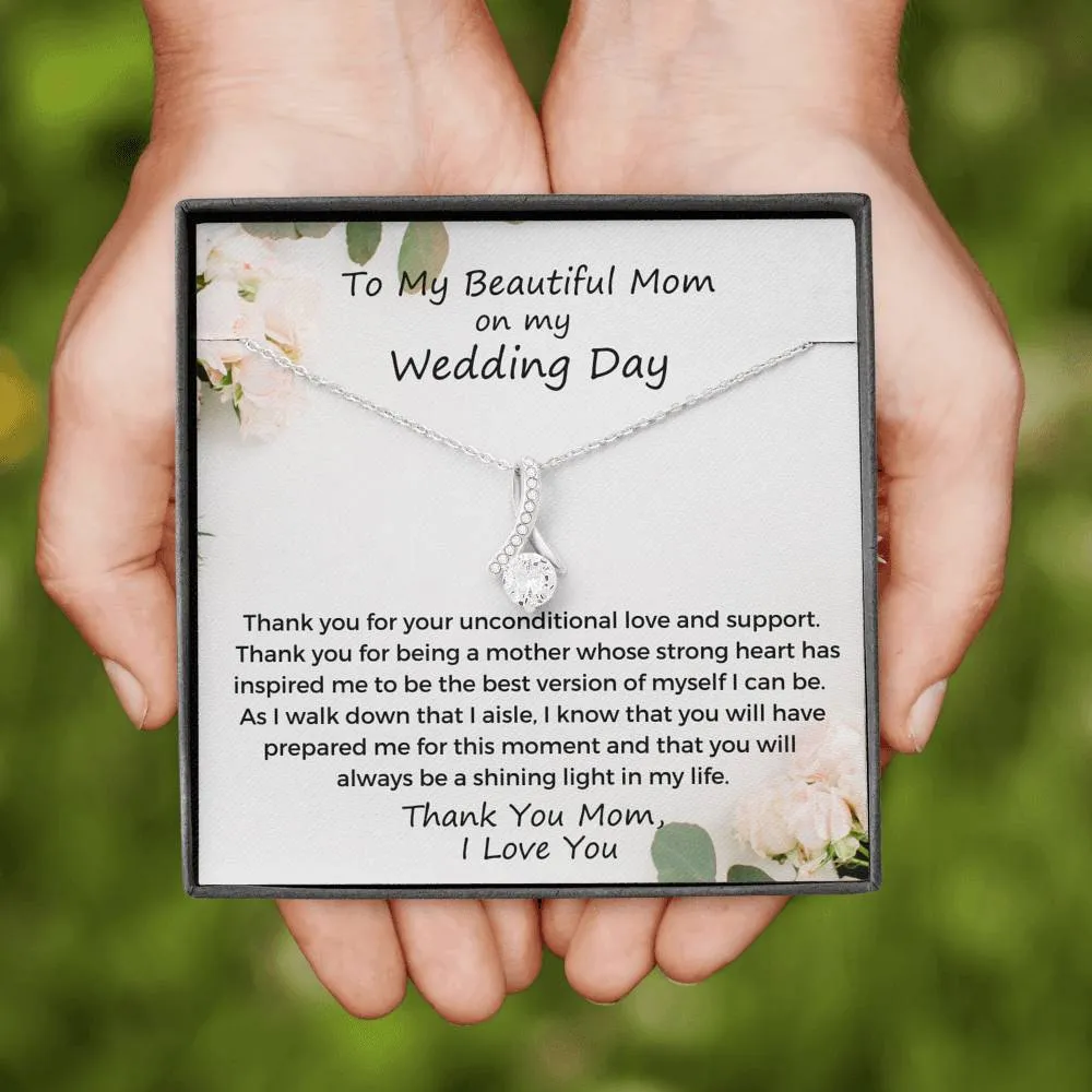 Mother Of The Bride Gift Necklace - Thank You Mom