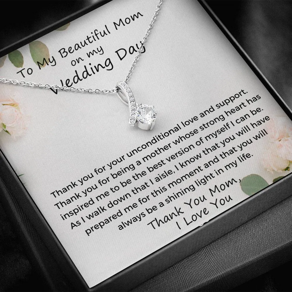 Mother Of The Bride Gift Necklace - Thank You Mom
