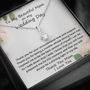 Mother Of The Bride Gift Necklace - Thank You Mom