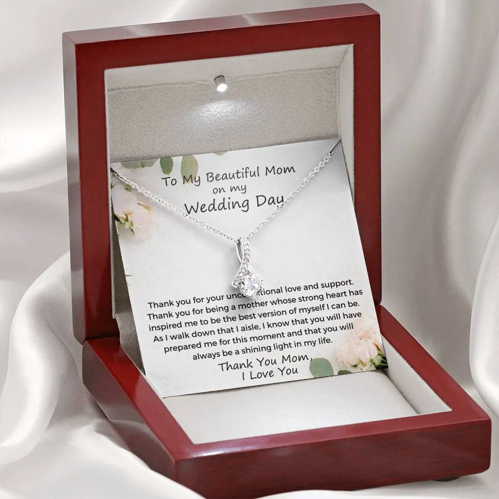 Mother Of The Bride Gift Necklace - Thank You Mom