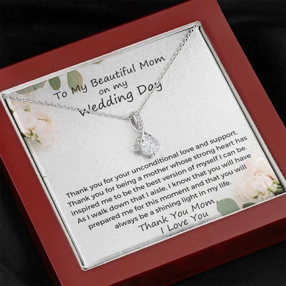 Mother Of The Bride Gift Necklace - Thank You Mom