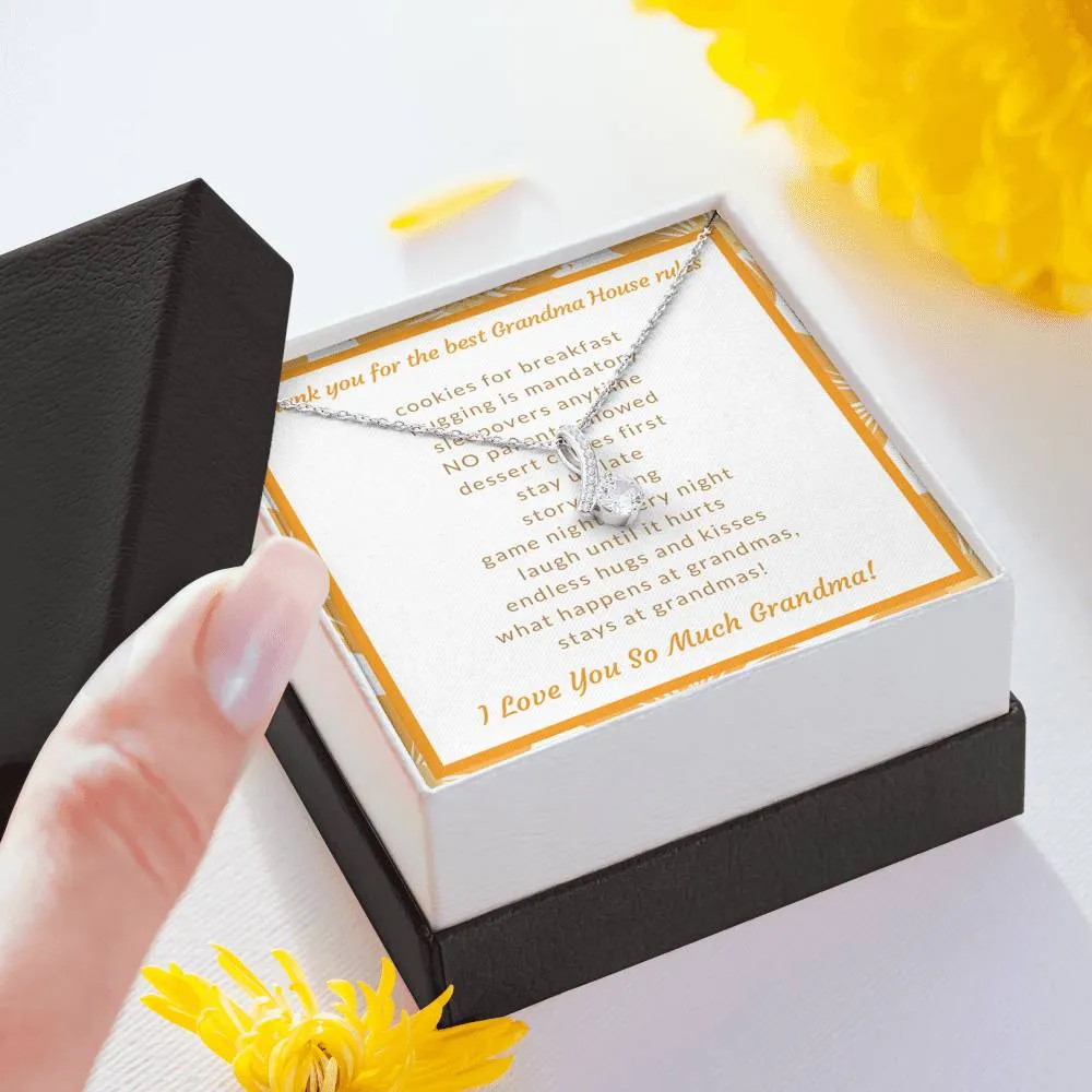 My Grandma Has The Best House Rules-Alluring Beauty Solitaire Necklace