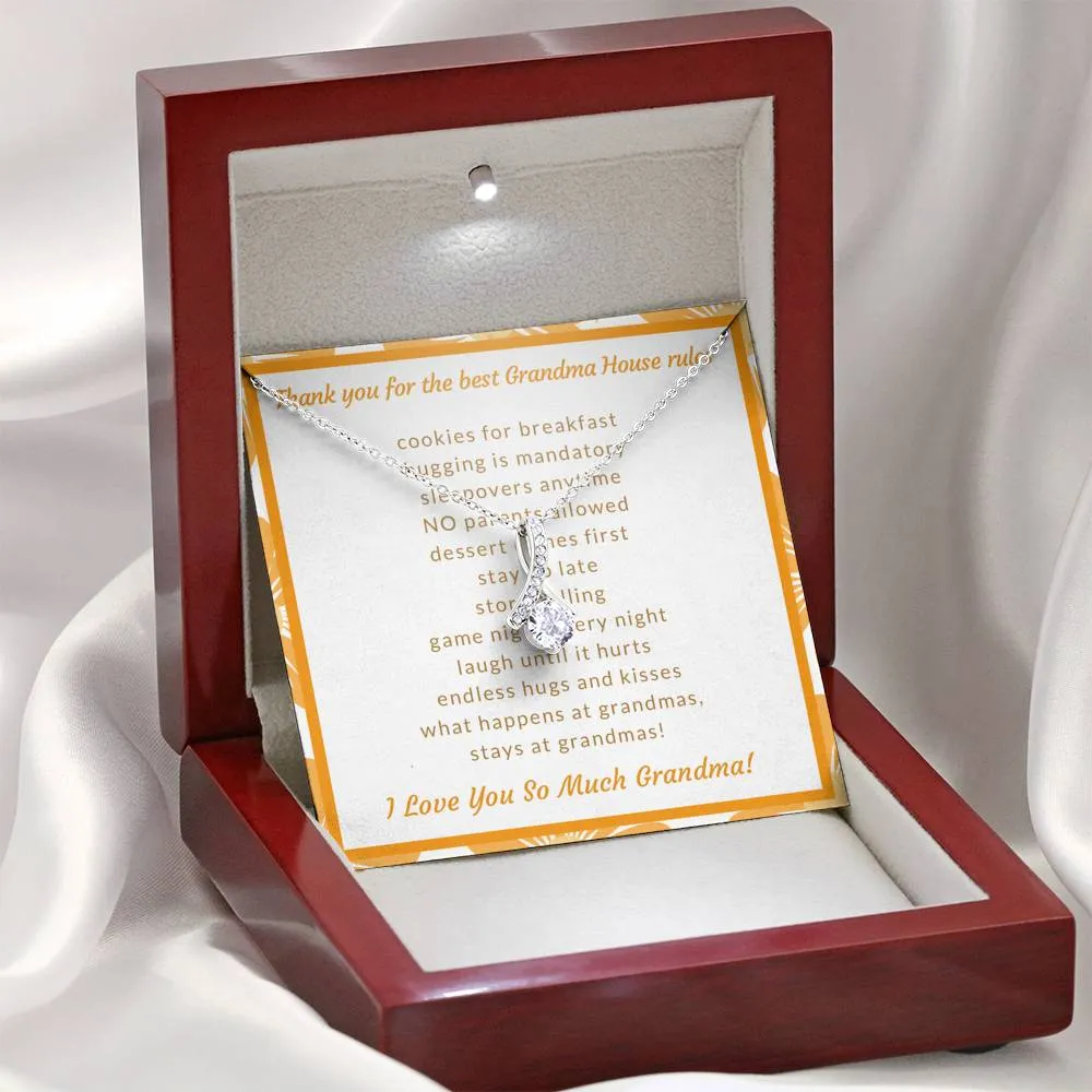 My Grandma Has The Best House Rules-Alluring Beauty Solitaire Necklace