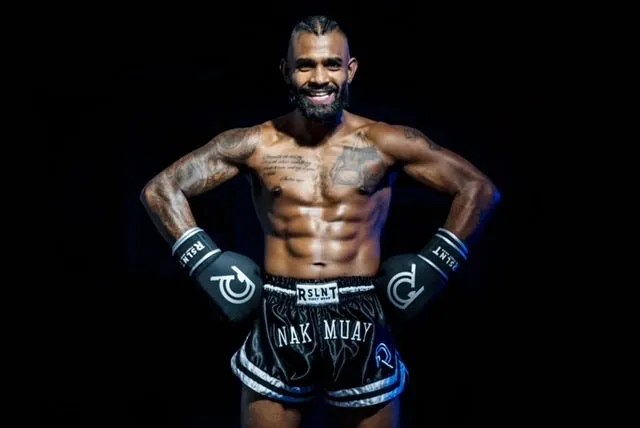 “Nak Muay” Muay Thai Shorts (Black / White)
