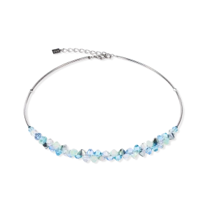 Necklace Dancing Crystals silver-blue