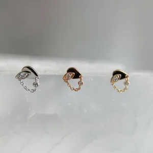 Need with Diamond and Chain Threadless End