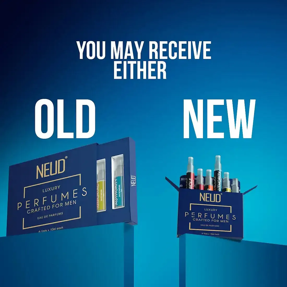 NEUD Luxury Pocket Perfumes for Men Long Lasting EDP - 6 Vials x 10ml Each