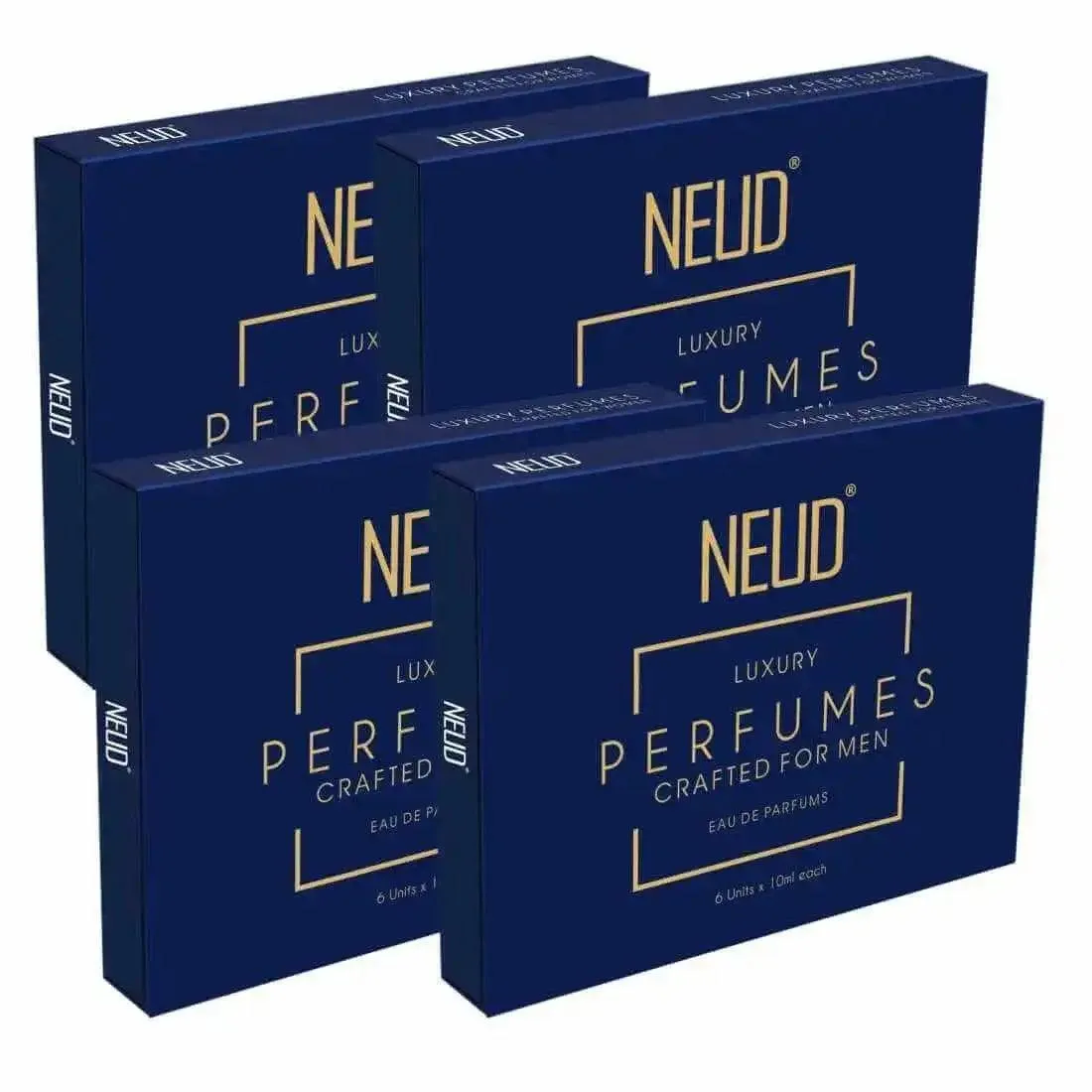 NEUD Luxury Pocket Perfumes for Men Long Lasting EDP - 6 Vials x 10ml Each