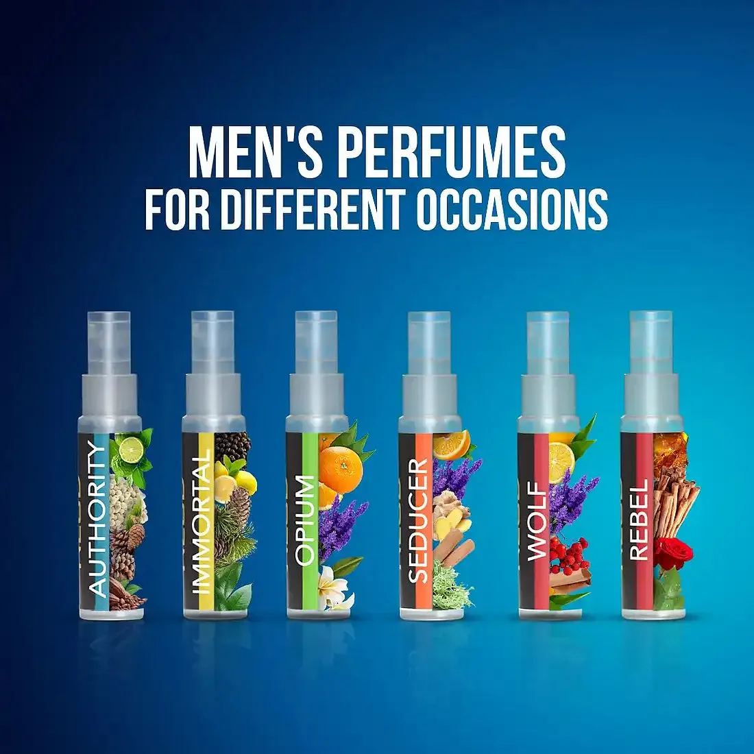 NEUD Luxury Pocket Perfumes for Men Long Lasting EDP - 6 Vials x 10ml Each