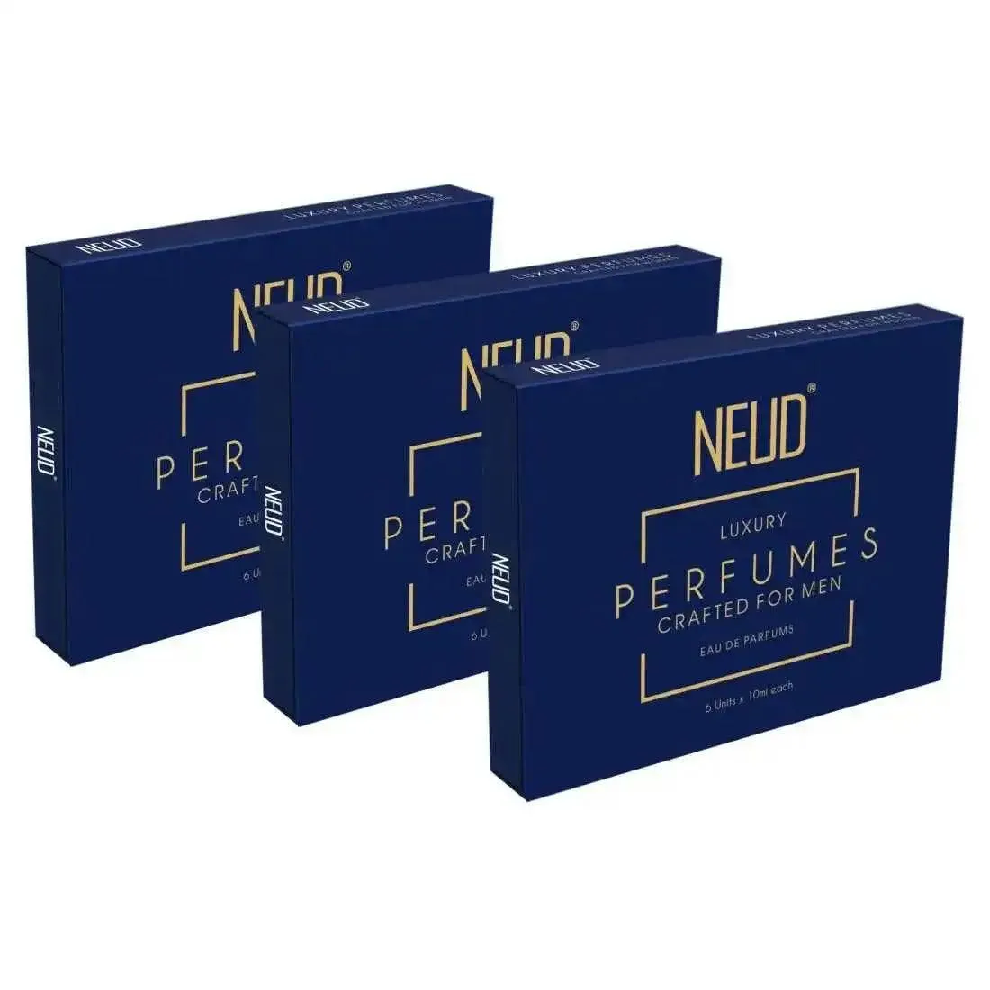 NEUD Luxury Pocket Perfumes for Men Long Lasting EDP - 6 Vials x 10ml Each