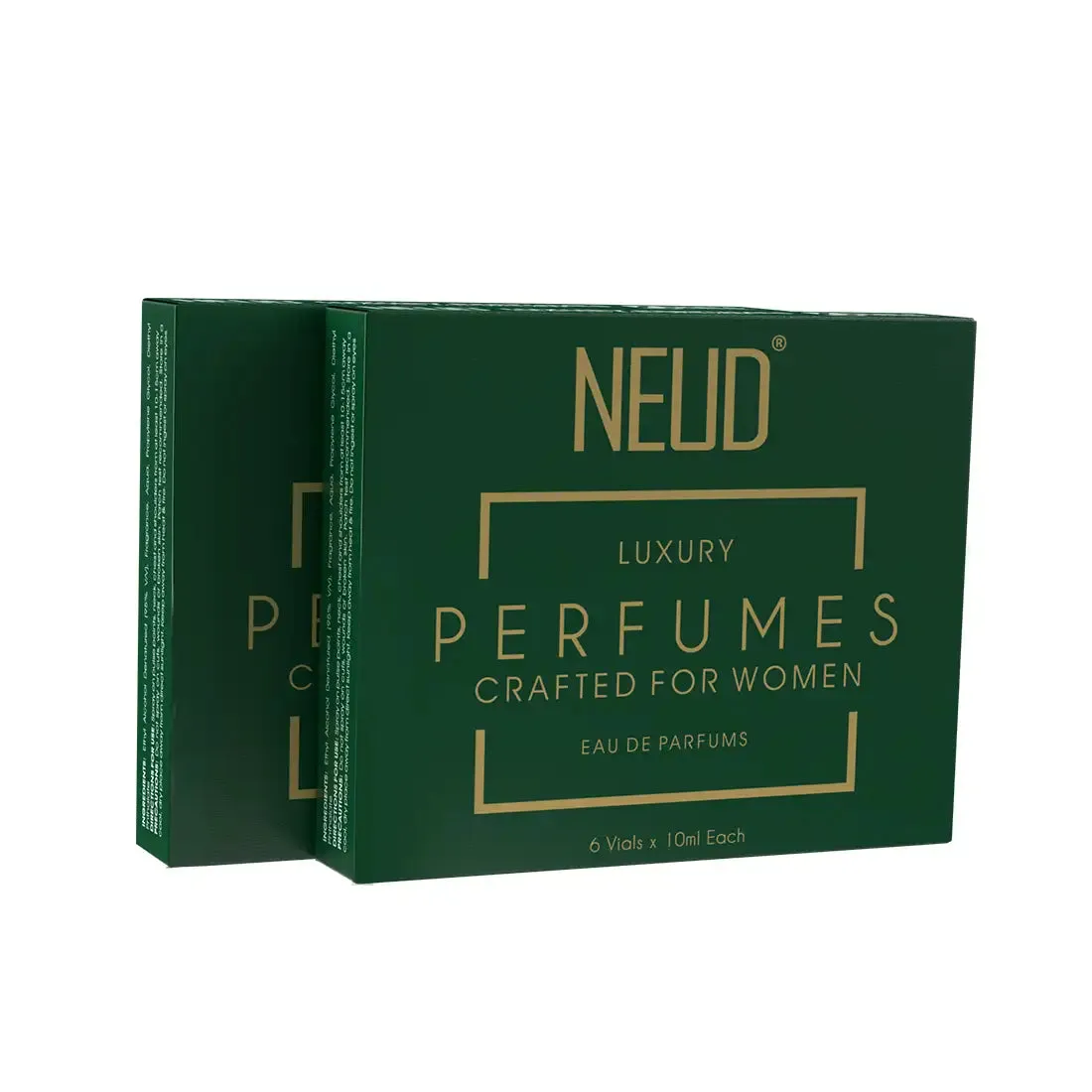 NEUD Luxury Pocket Perfumes for Women Long Lasting EDP - 6 Vials x 10ml Each