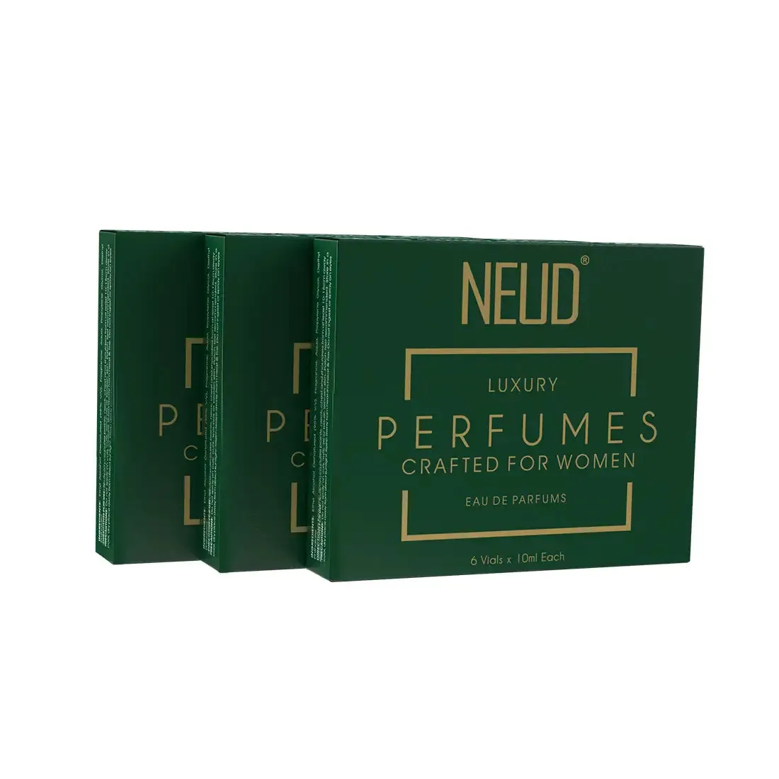 NEUD Luxury Pocket Perfumes for Women Long Lasting EDP - 6 Vials x 10ml Each