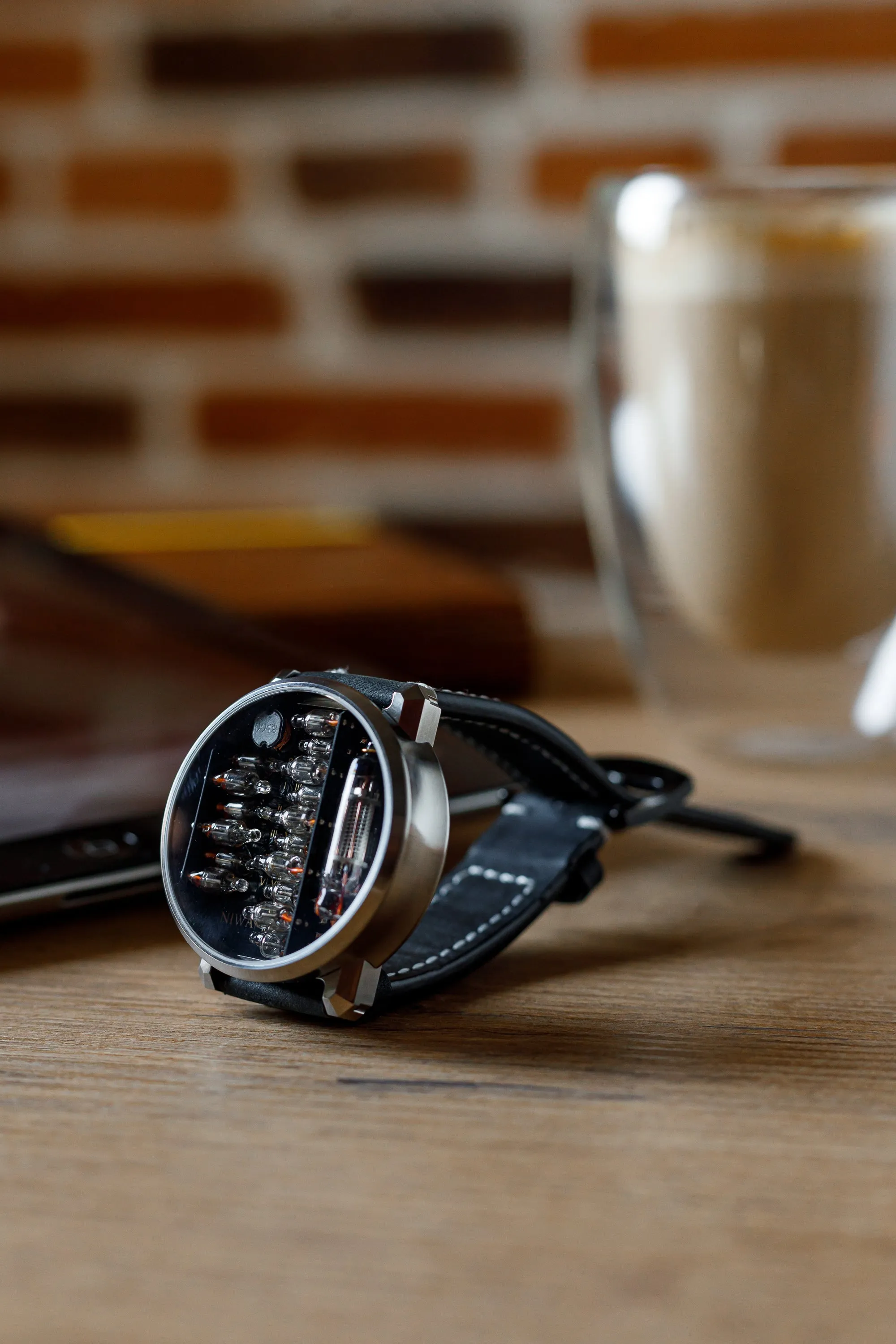 NIWA Lunokhod watch. Moon gray case.