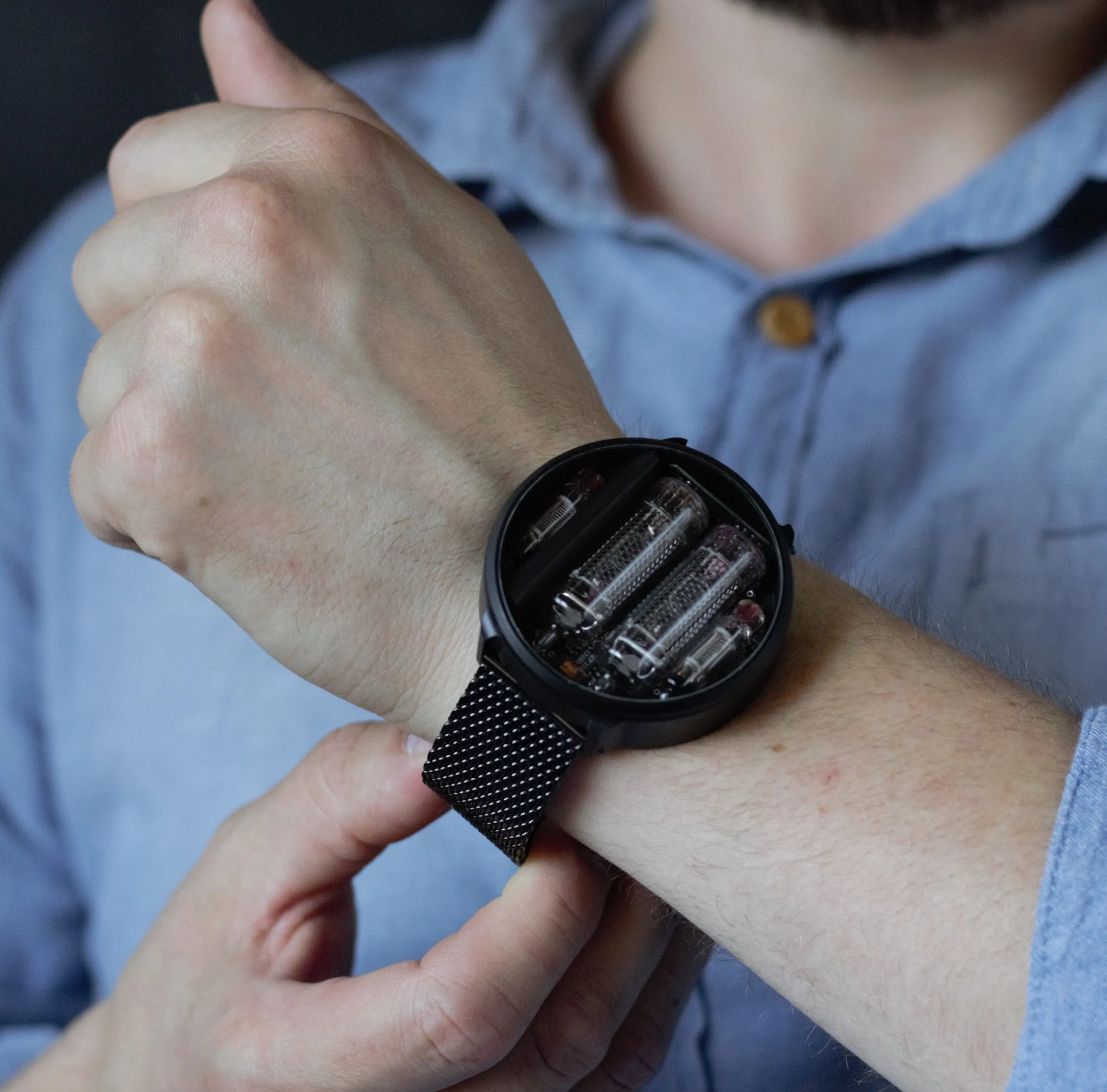 NIWA Nixie watch V 2.0 - Titanium Barnard 68