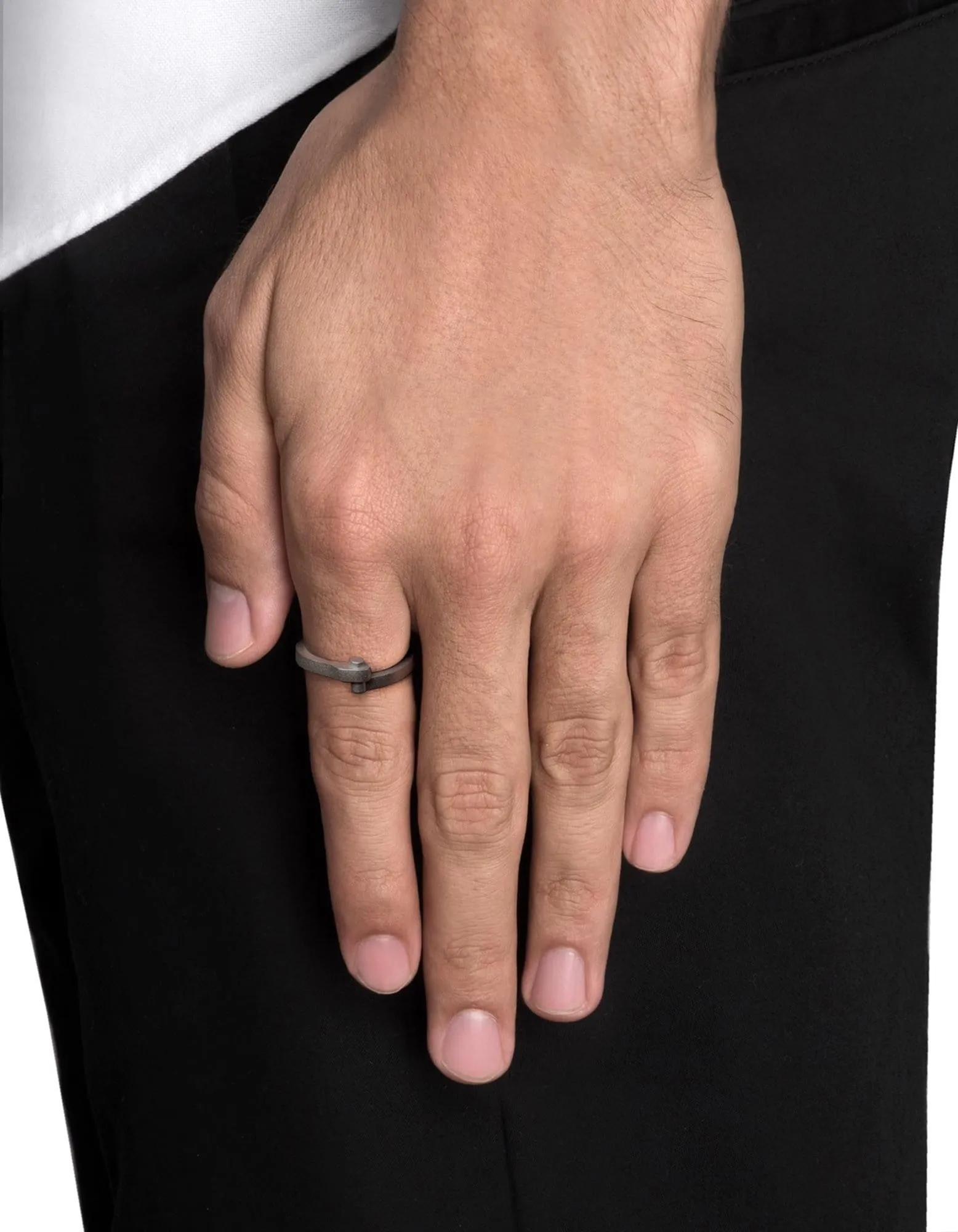 Nyx Ring, Matte Black Rhodium