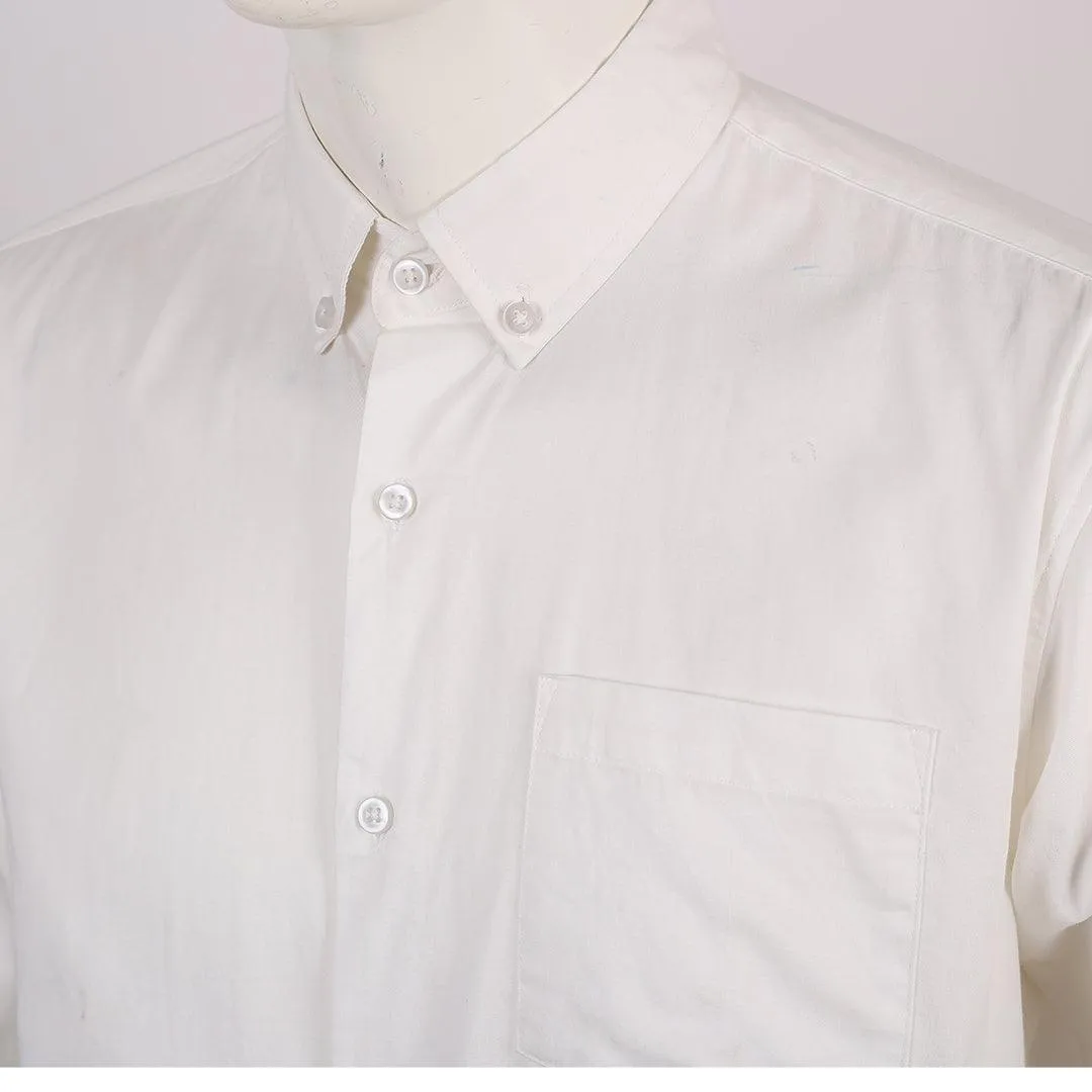 Obeezi Exquisite  Half Camouflage Designed  Shirt - White
