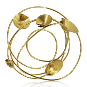 One-Of-A-Kind Brass Water Lily Bracelet
