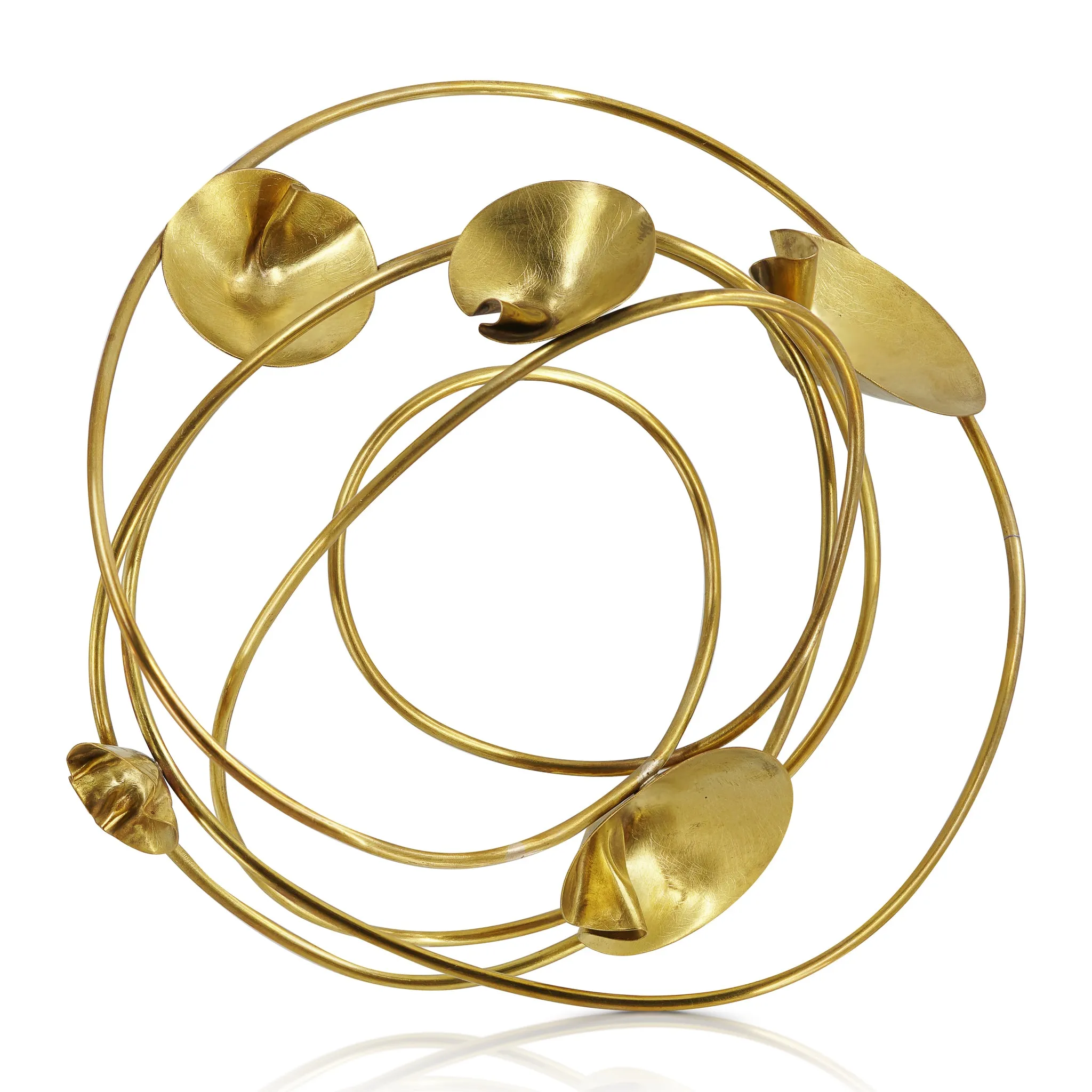 One-Of-A-Kind Brass Water Lily Bracelet