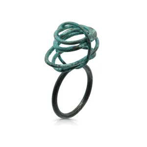 One-Of-A-Kind Silver and Patina Remor 1 Ring