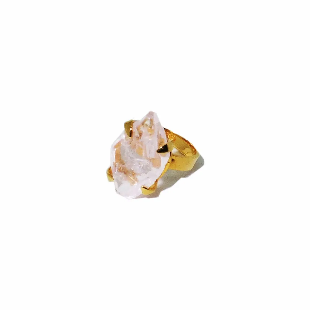 One of A Kind White Quartz Ring