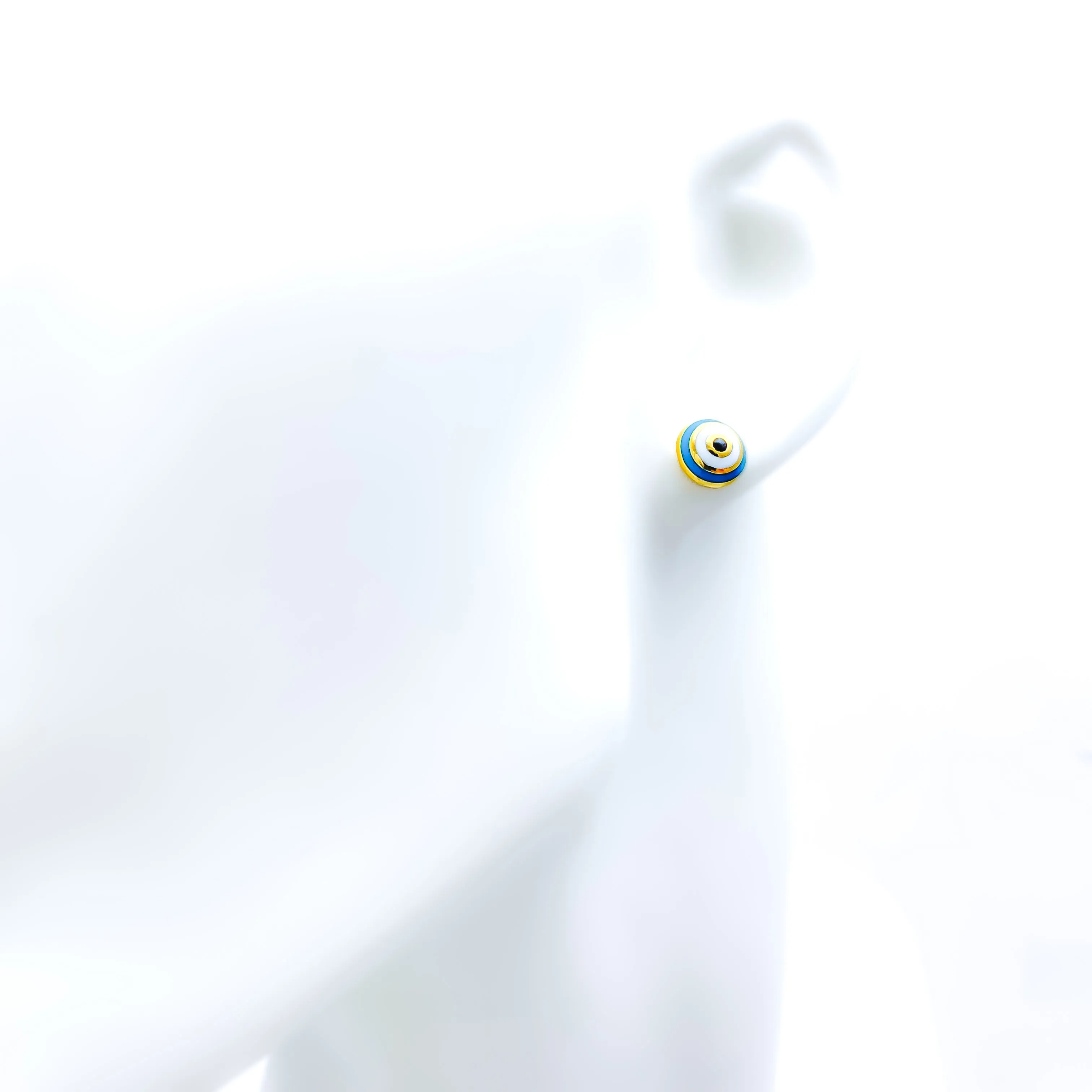 Opulent Beautiful Evil Eye 21k Gold Earrings