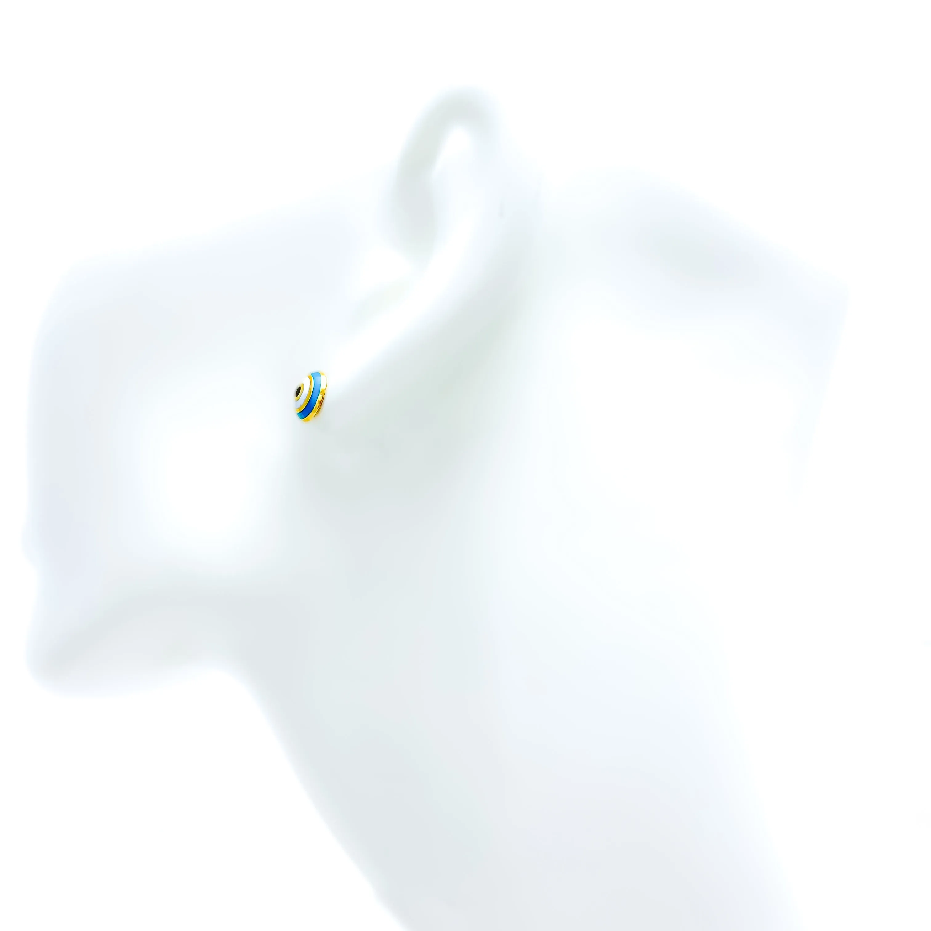 Opulent Beautiful Evil Eye 21k Gold Earrings