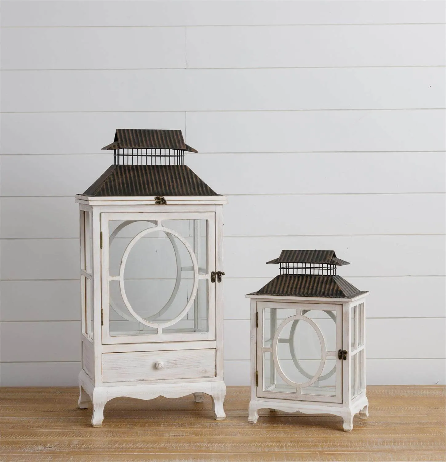 Oval Window Lantern With Drawer