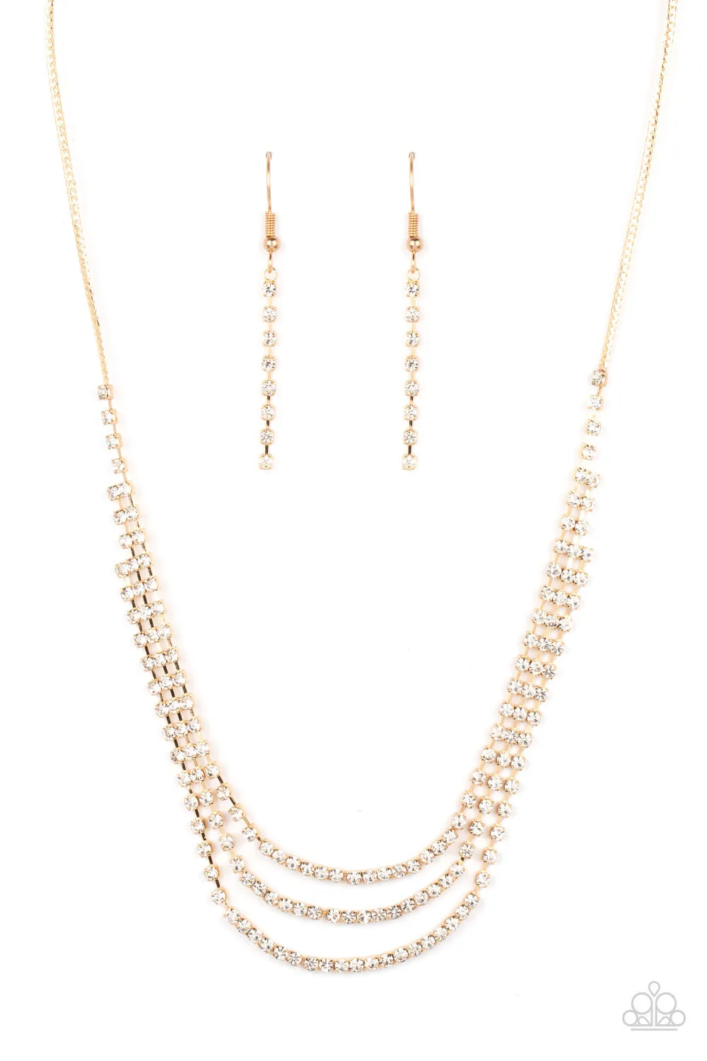 Paparazzi Surreal Sparkle - Gold Necklace