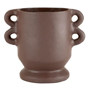 Paper Mache Vase - Brown
