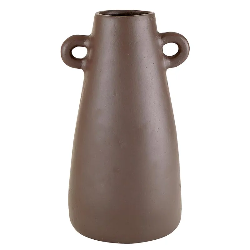 Paper Mache Vase - Brown