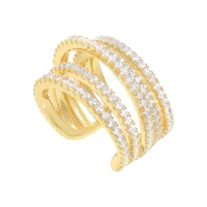 Pavé Multi Row Ear Cuff