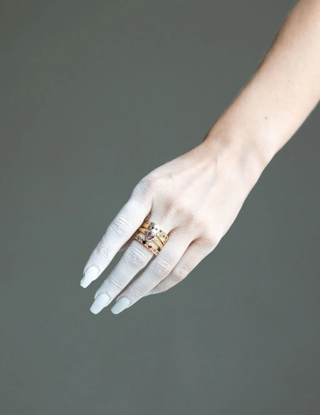 Pear Pink Sapphire Ring