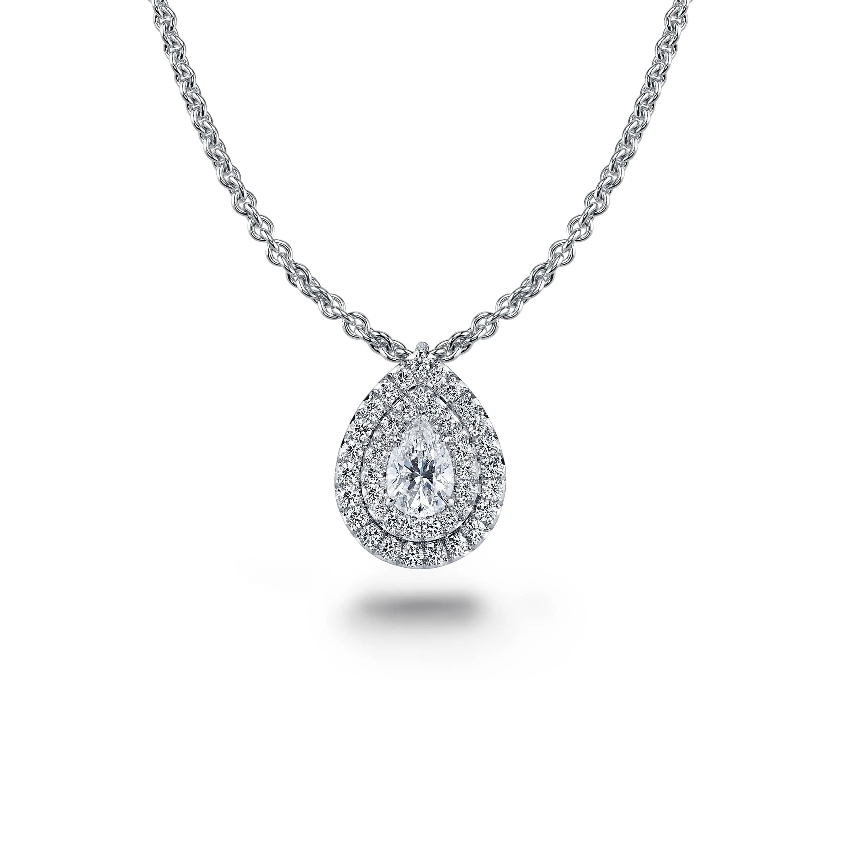 Pear Shaped Diamond Necklace