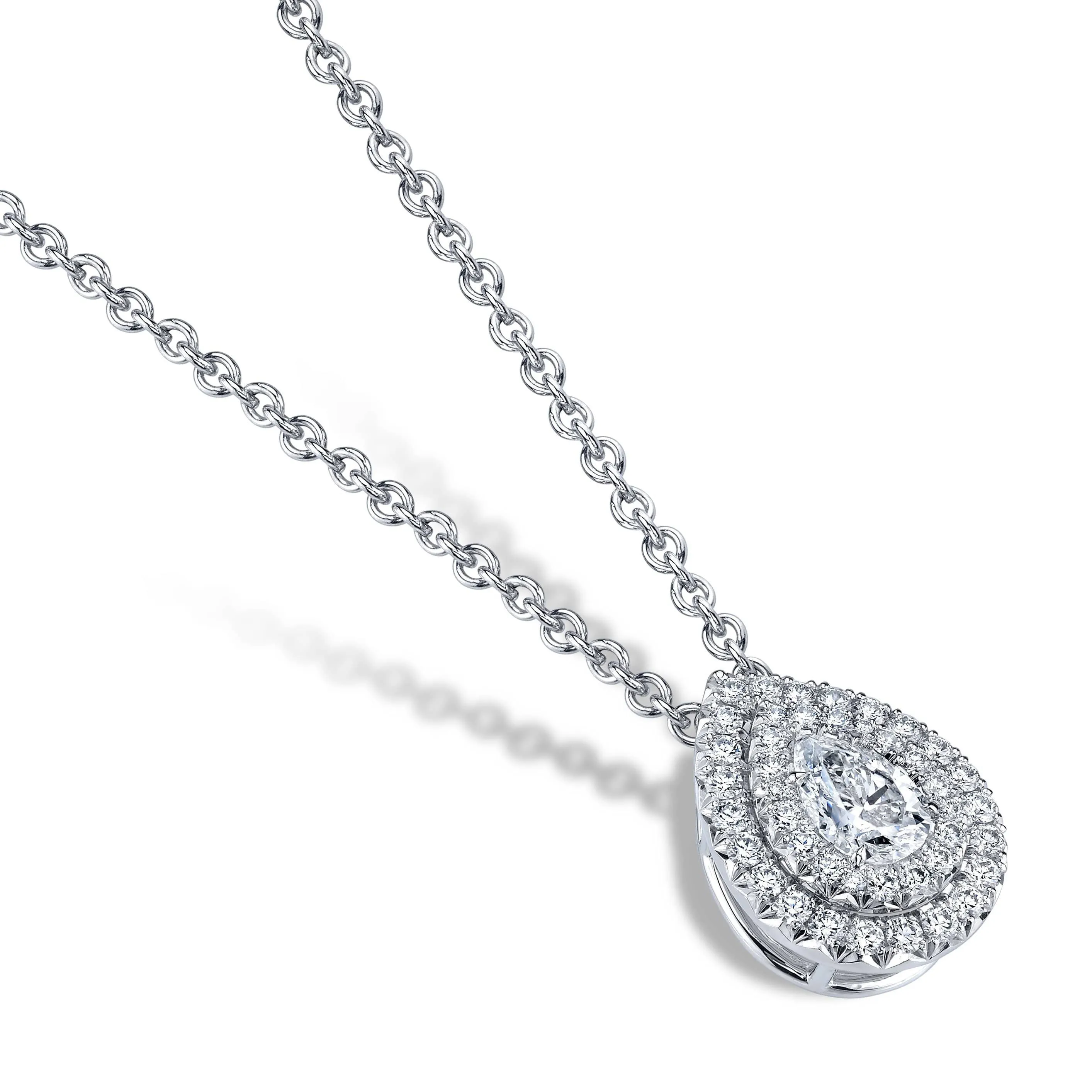 Pear Shaped Diamond Necklace