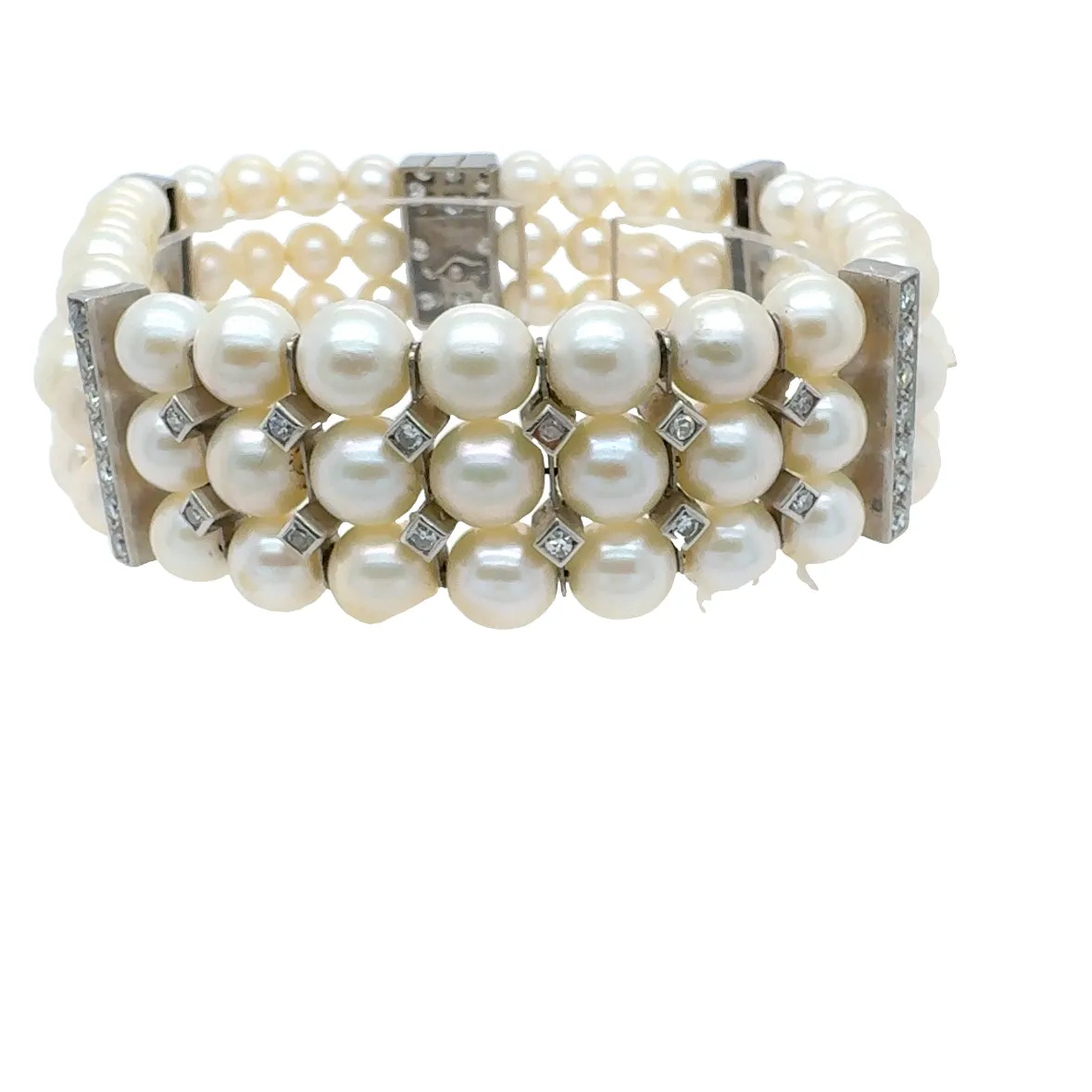 Pearl and Diamond Bracelet