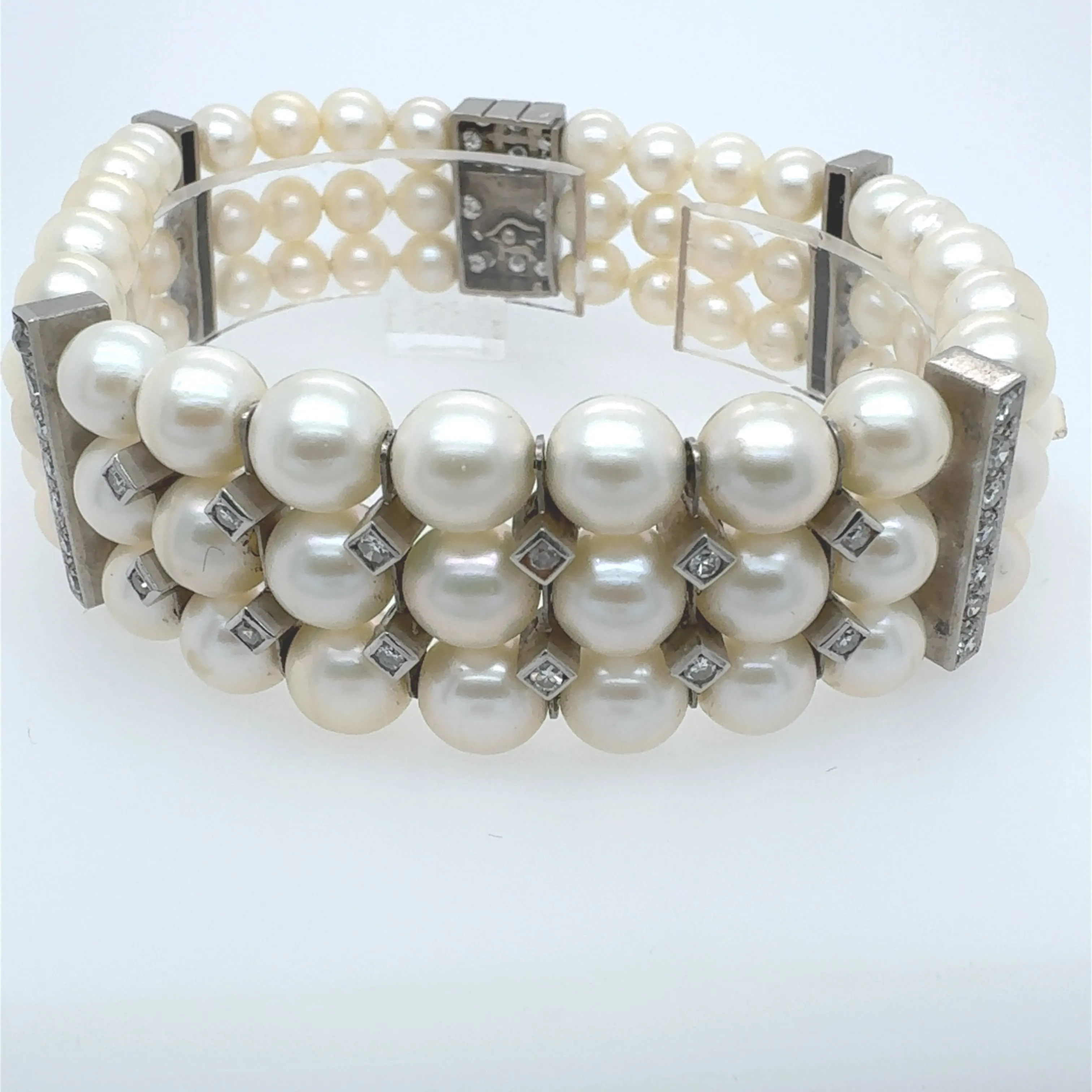 Pearl and Diamond Bracelet