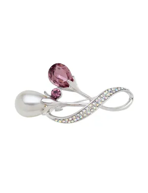 PEARL AND JEWEL TULIP BROOCH