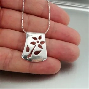 Pendant 925 Sterling Silver Handmade Simple Modern Hadar Designers (H) SALE