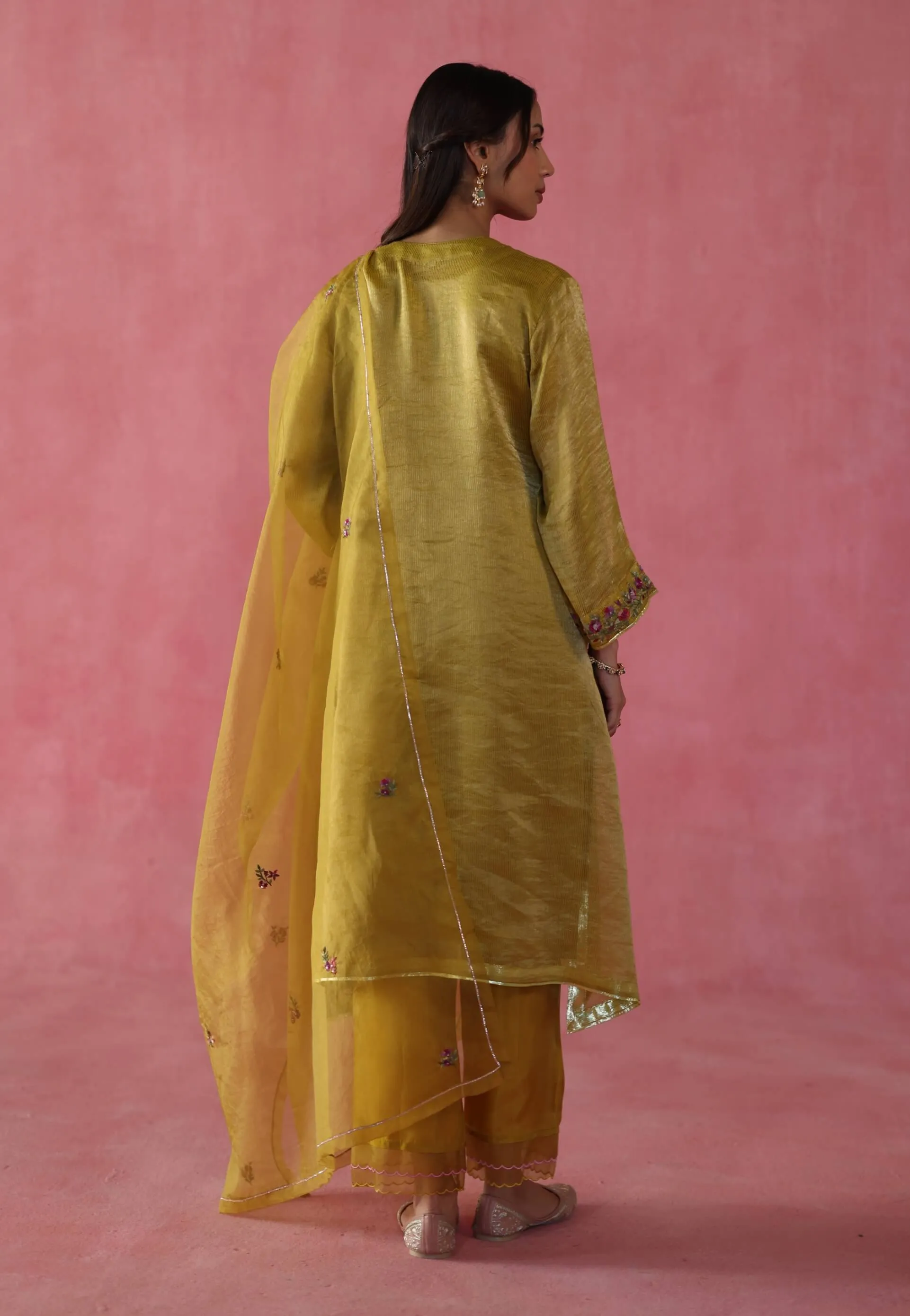 Phirni mustard kurta set