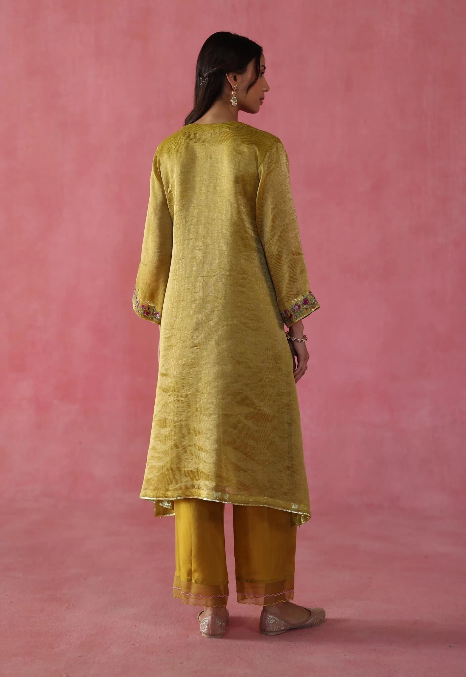 Phirni mustard kurta set