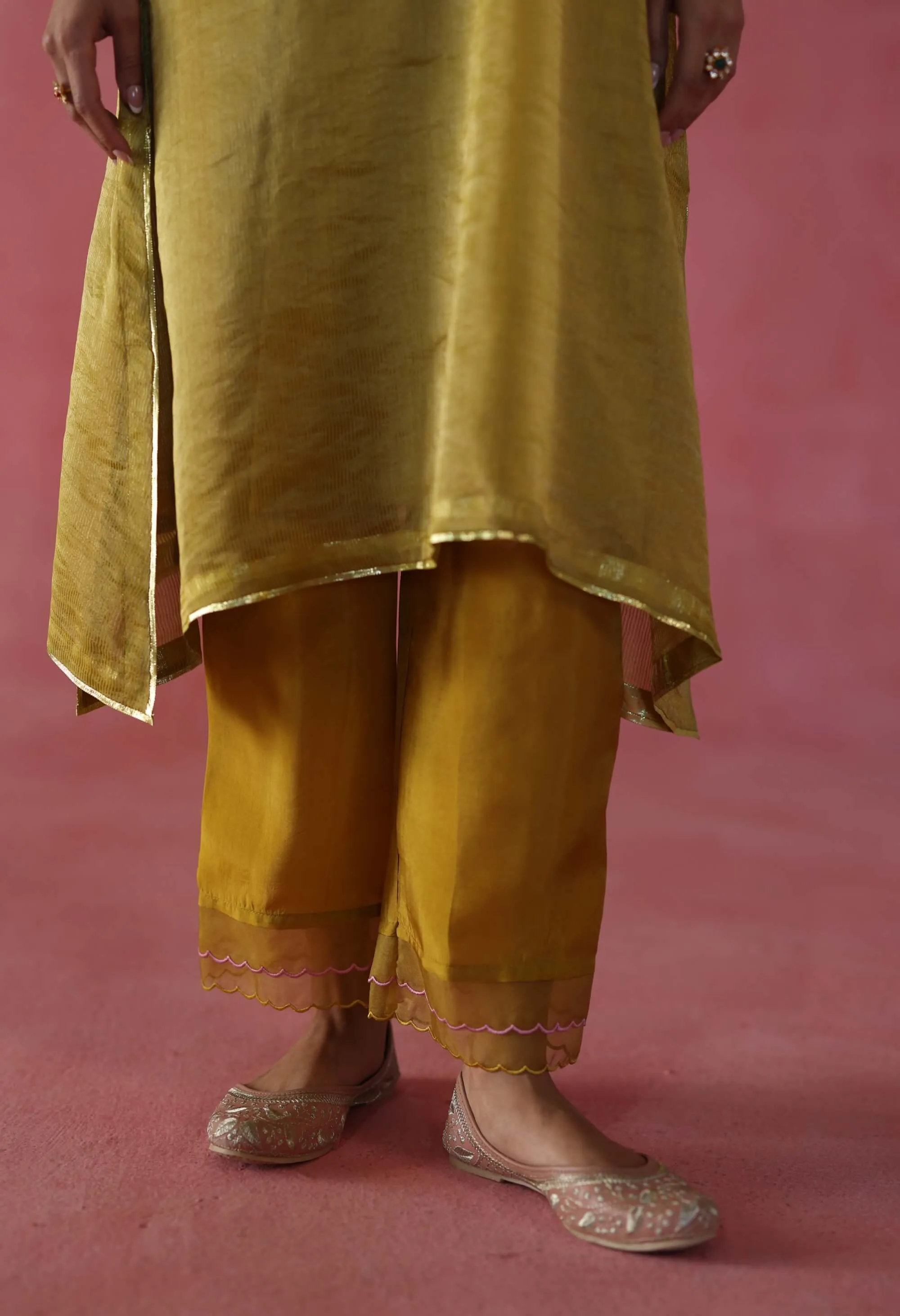 Phirni mustard kurta set