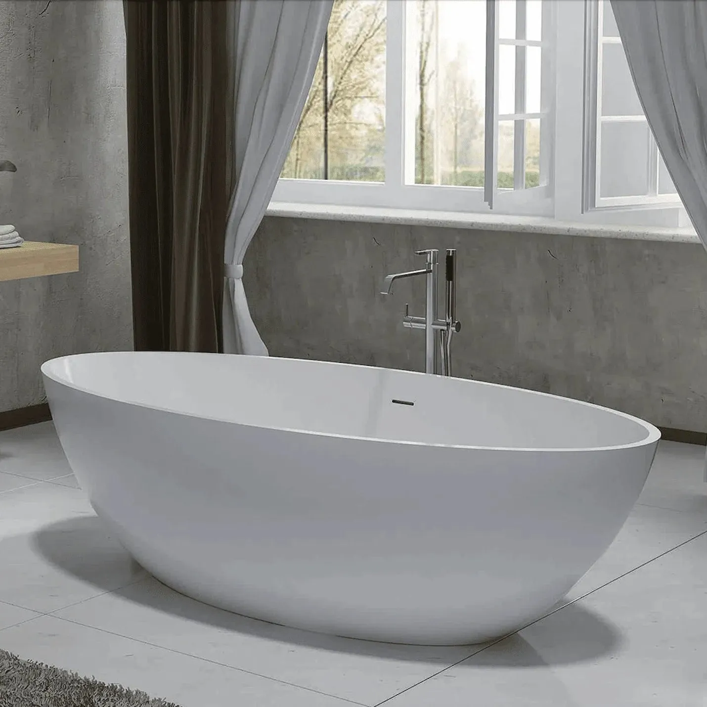 Pietra Bianca Nice Freestanding Stone Bathtub