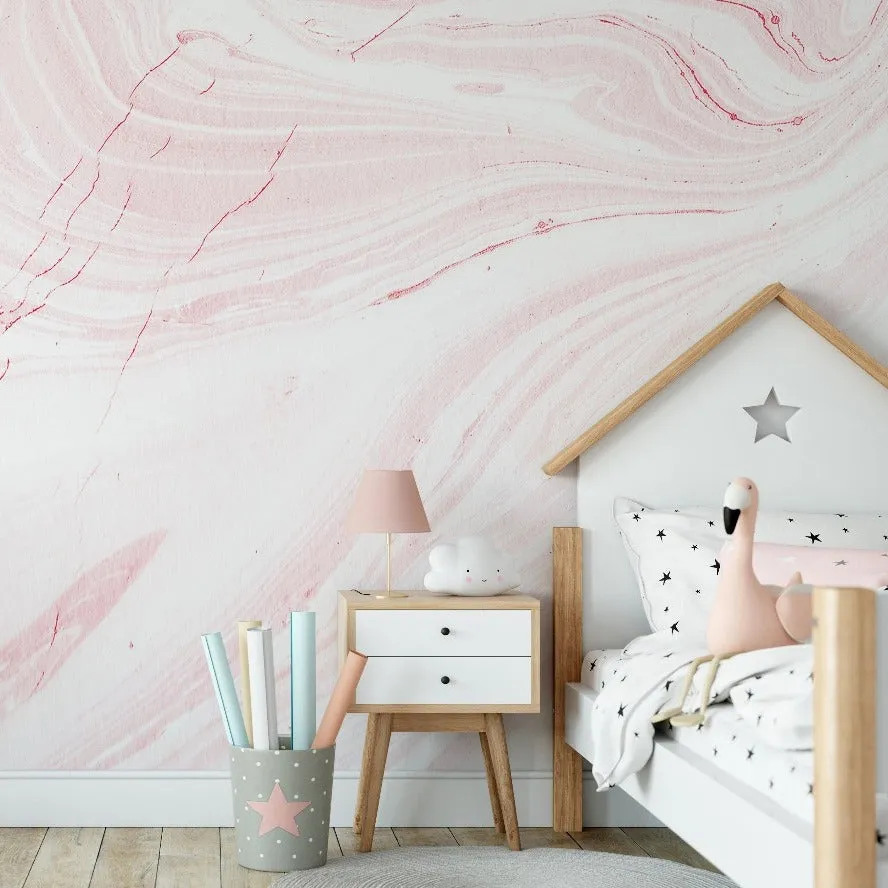 Pink Marble Wallpaper Mural