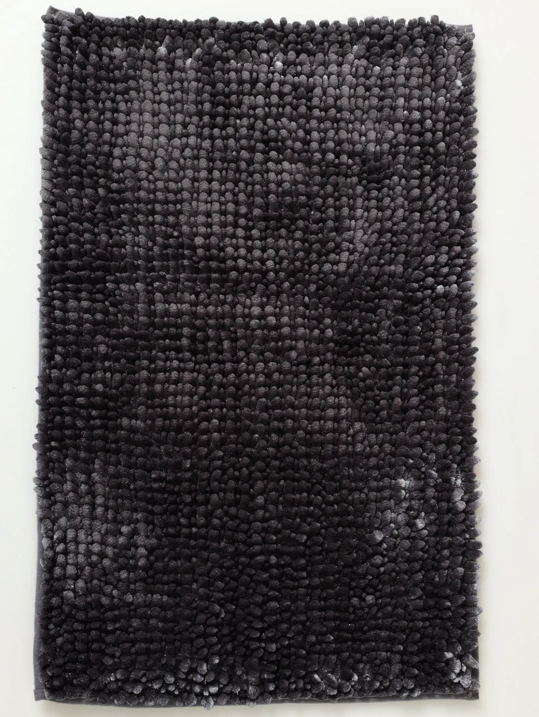 Plush Lurex Bobble Bath Mat - Charcoal