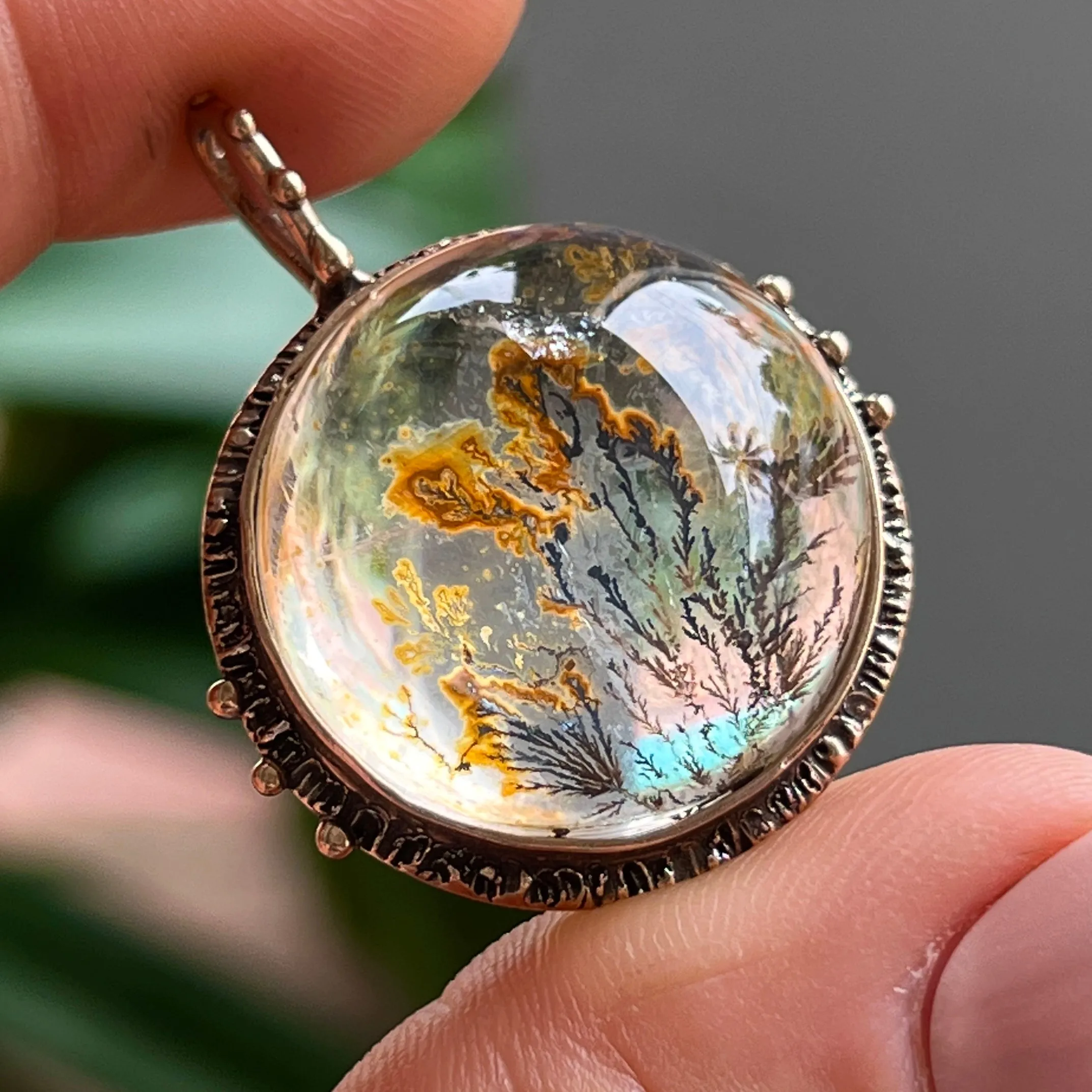 PRE-ORDER FOR JANET- Dendritic Quartz Bronze Pendant