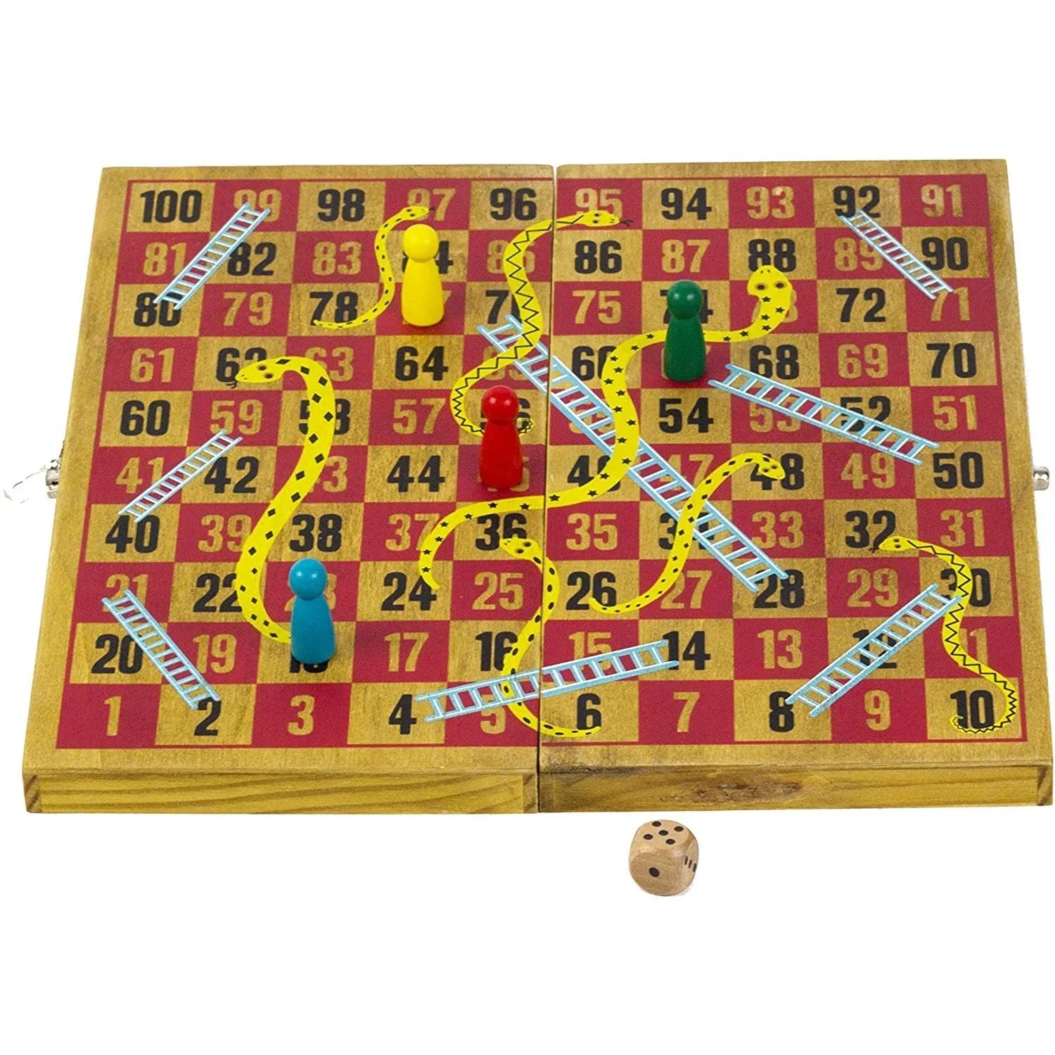 Professor Puzzle Traditional/Classic Snakes & Ladders Wooden Board Game
