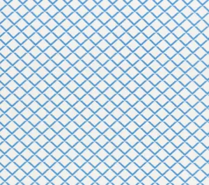 Quadrille Fabric: Terrace - Custom Denim Blue on White 100% Linen