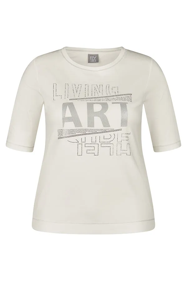 "LIVING ART" WHITE T-SHIRT